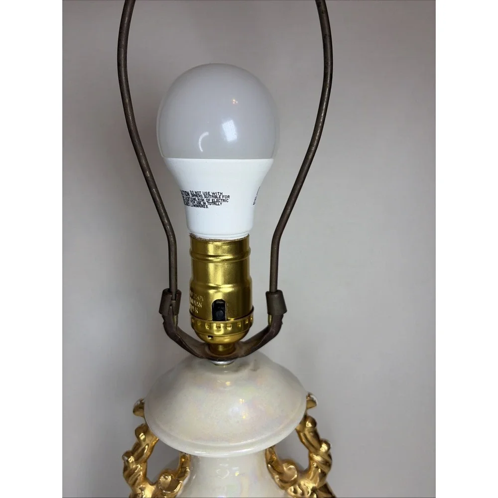 Vintage George And Martha Washington Handpainted Lamp *Re-Wired* *No Shade*